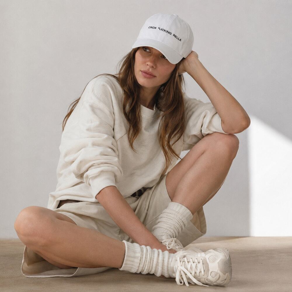 NWT Natasha Zinko Longon Cinda *uking Rella White Baseball Cap, One Size